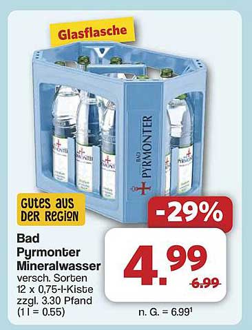 Bad Pyrmonter Mineralwasser 12 x 0,75-l-Kiste