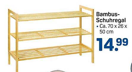 Bambus-Schuhregal