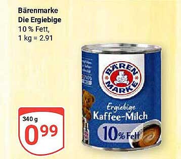 Bärenmarke Die Ergiebige Kaffee-Milch 10 % Fett