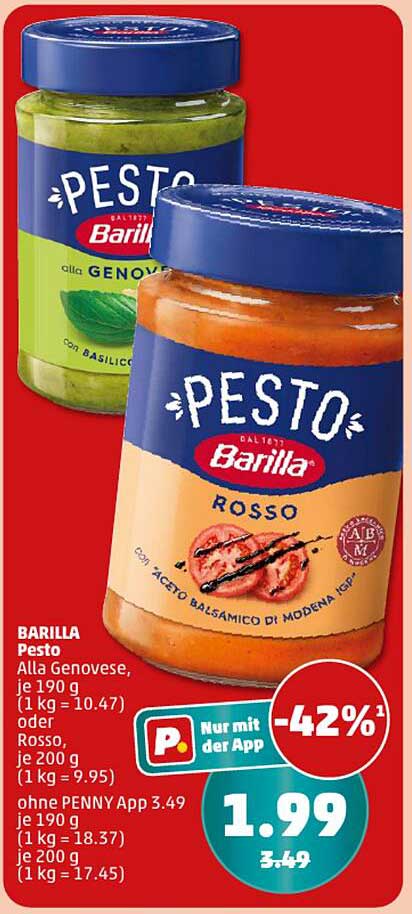 BARILLA Pesto Alla Genovese oder Rosso, je 190 g