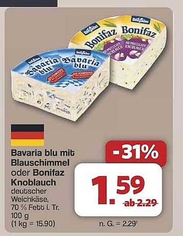 Bavaria blu mit Blauschimmel oder Bonifaz Knoblauch - jetzt zuschlagen!