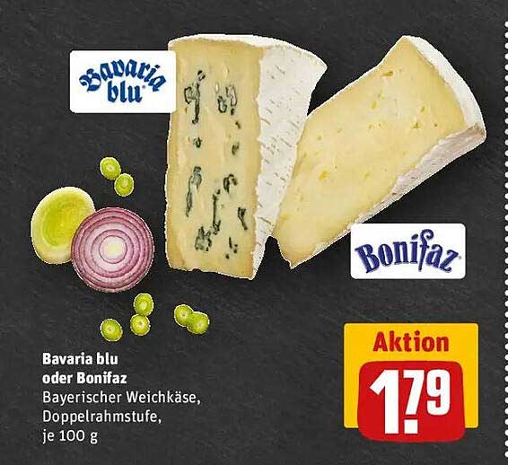 Bavaria blu oder Bonifaz - Bayerischer Weichkäse, Doppelrahmstufe, je 100 g