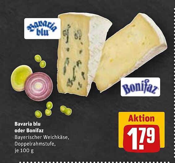 Bavaria blu oder Bonifaz - Bayerischer Weichkäse, Doppelrahmstufe, je 100 g