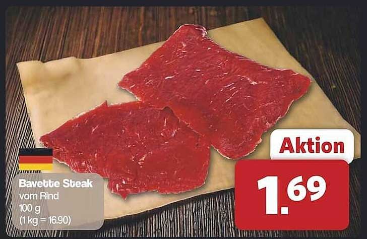 Bavette Steak vom Rind 100 g - Aktion für 1,69 €