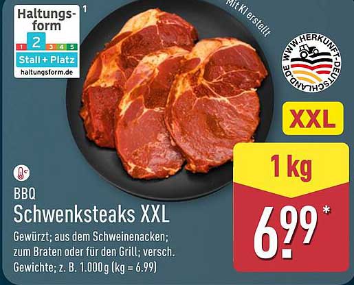 BBQ Schwenksteaks XXL