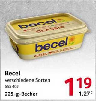 Becel verschiedene Sorten 225-g-Becher