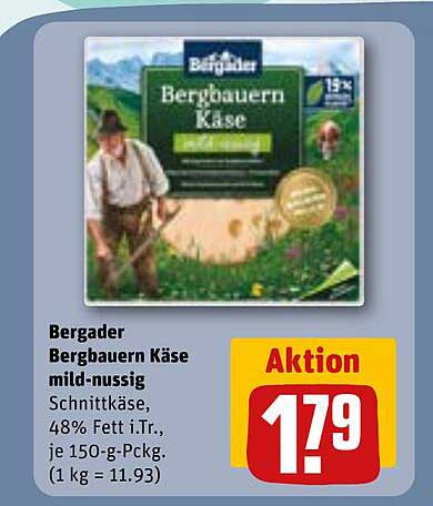 Bergader Bergbauern Käse mild-nussig - Schnittkäse