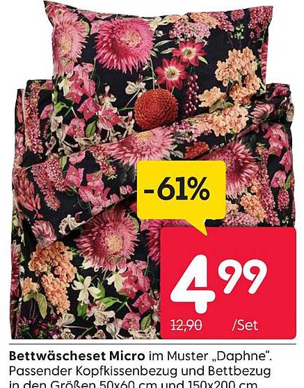 Bettwäsche-Set Micro "Daphne" - 61% Rabatt