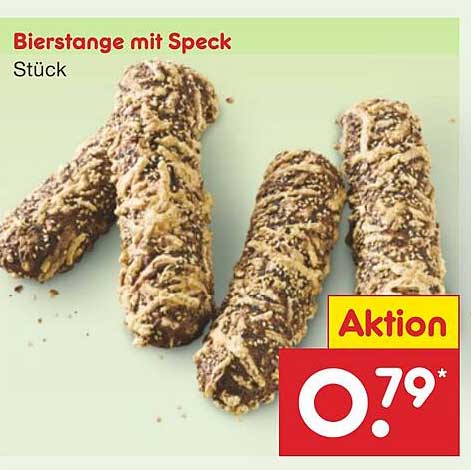 Bierstange mit Speck