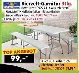 Bierzelt-Garnitur 3tlg.