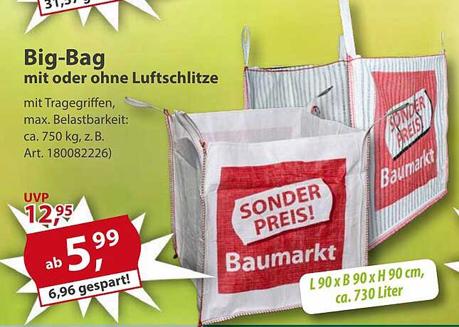 Big-Bag mit oder ohne Luftschlitze