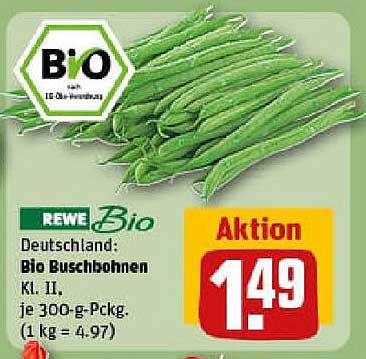 Bio Buschbohnen Kl. II - REWE Aktion