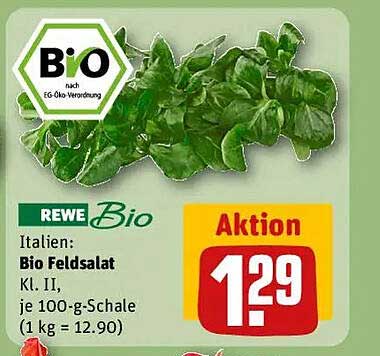 Bio Feldsalat Kl. II, je 100-g-Schale