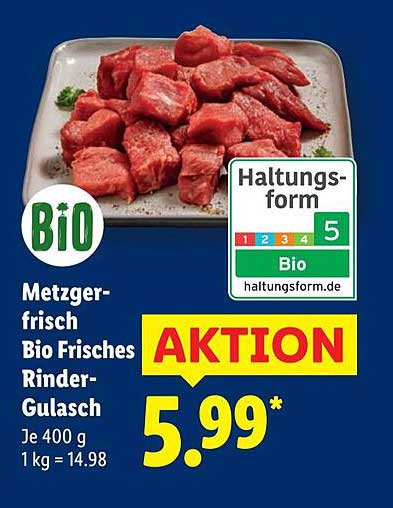Bio Frisches Rinder-Gulasch – Metzgerfrisch