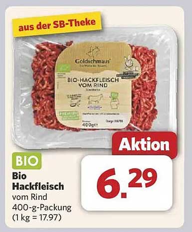 Bio Hackfleisch vom Rind 400-g-Packung