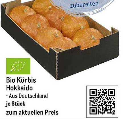 Bio Kürbis Hokkaido - Aus Deutschland je Stück