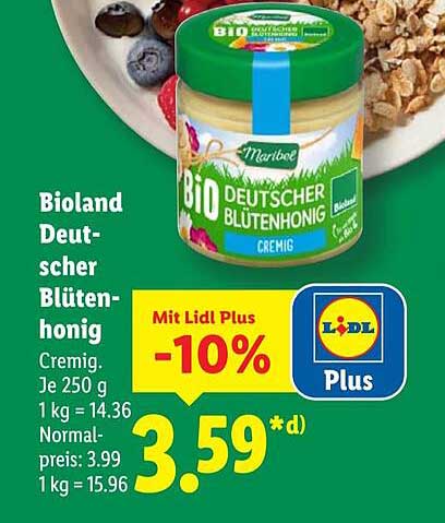 Bioland Deutscher Blütenhonig 250 g