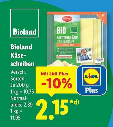 Bioland Käse-scheiben