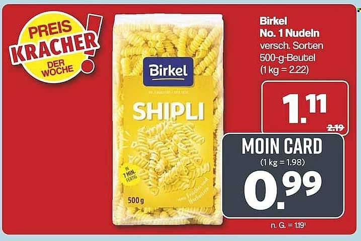Birkel No. 1 Nudeln versch. Sorten 500-g-Beutel