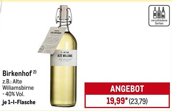 Birkenhof Alte Williamsbirne 40% Vol.