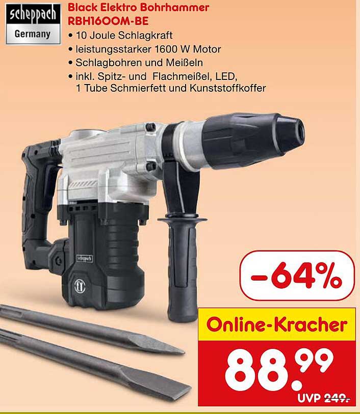 Black Elektro Bohrhammer RBH1600M-BE