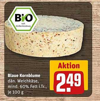 Blaue Kornblume dän. Weichkäse, mind. 60% Fett i.Tr., je 100 g