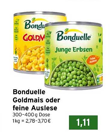 Bonduelle Goldmais oder feine Auslese 300-400 g Dose