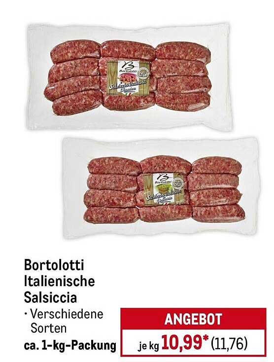 Bortolotti Italienische Salsiccia - Verschiedene Sorten