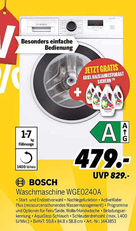 BOSCH Waschmaschine WGE0240A