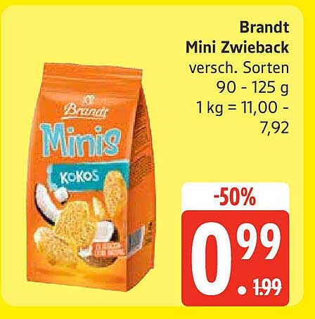 Brandt Mini Zwieback versch. Sorten 90 - 125 g