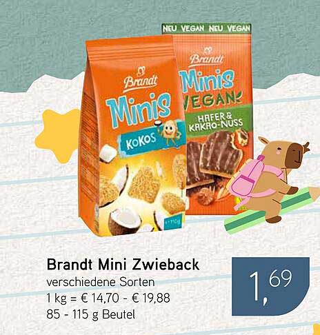 Brandt Mini Zwieback verschiedene Sorten
