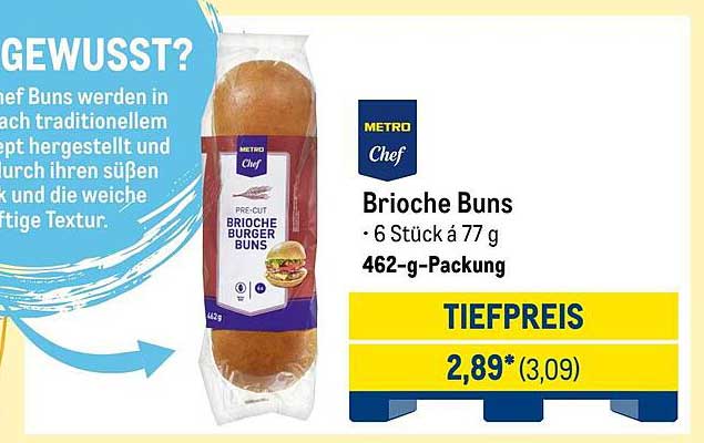 Brioche Buns – 6 Stück á 77 g