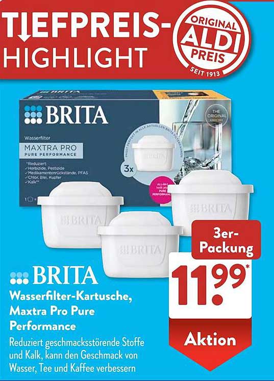 BRITA Wasserfilter-Kartusche, Maxtra Pro Pure Performance - 3er-Packung
