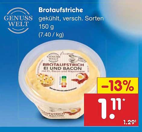 Brotaufstriche mit Ei und Bacon, 150 g