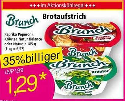 Brunch Brotaufstrich - Paprika Peperoni, Kräuter, Natur Balance oder Natur 185 g