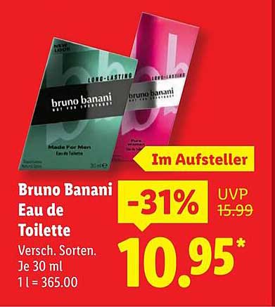 Bruno Banani Eau de Toilette - verschiedene Sorten, je 30 ml