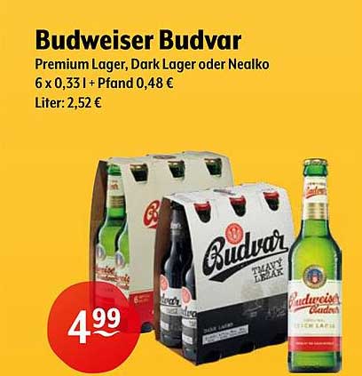 Budweiser Budvar Premium Lager 6 x 0,33 l
