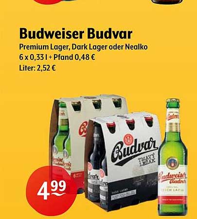 Budweiser Budvar - Premium Lager, Dark Lager oder Nealko