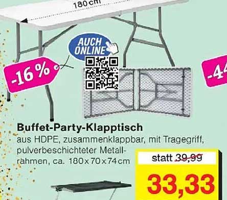 Buffet-Party-Klapptisch
