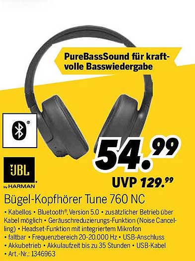Bügel-Kopfhörer Tune 760 NC