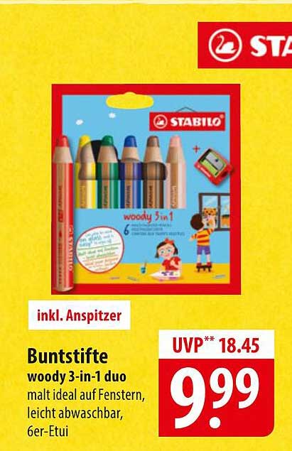 Buntstifte Woody 3-in-1 Duo