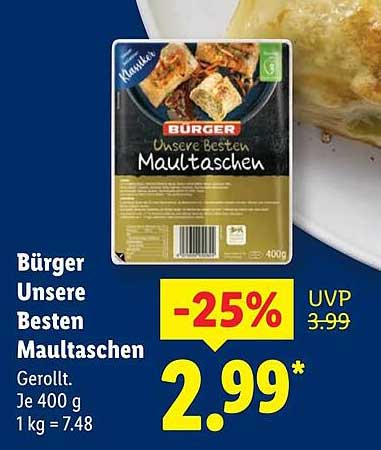 Bürger Unsere Besten Maultaschen 400g