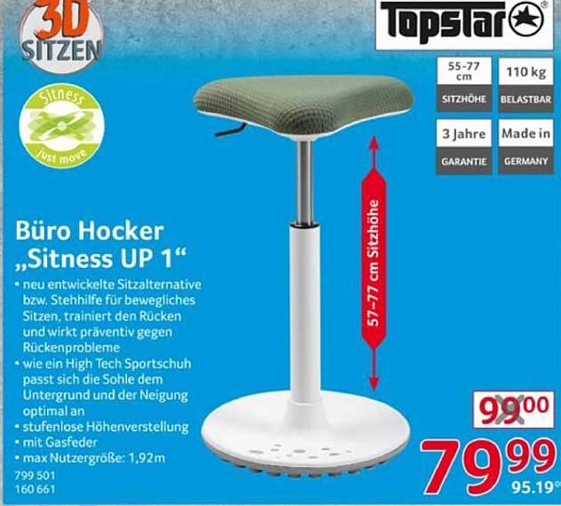 Büro Hocker „Sitness UP 1“