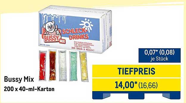 Bussy Mix - 200 x 40-ml-Karton