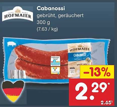 Cabanossi gebrüht, geräuchert 300 g