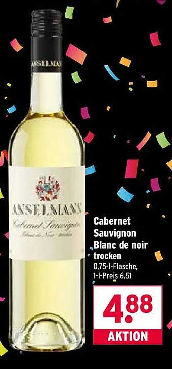 Cabernet Sauvignon Blanc de noir trocken 0,75-Liter-Flasche