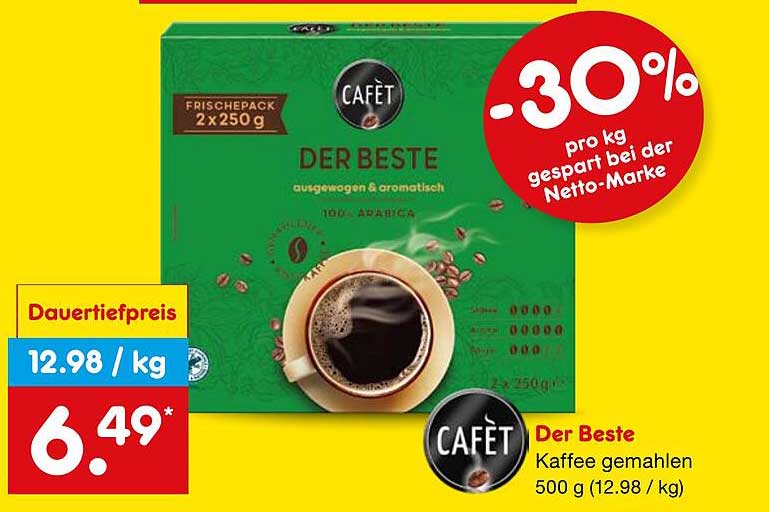 Cafét Der Beste - 500 g gemahlener Kaffee