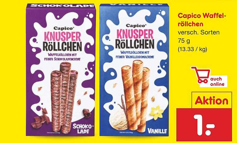Capico Knusperröllchen versch. Sorten 75 g