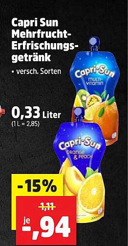 Capri Sun Mehrfrucht-Erfrischungsgetränk - versch. Sorten