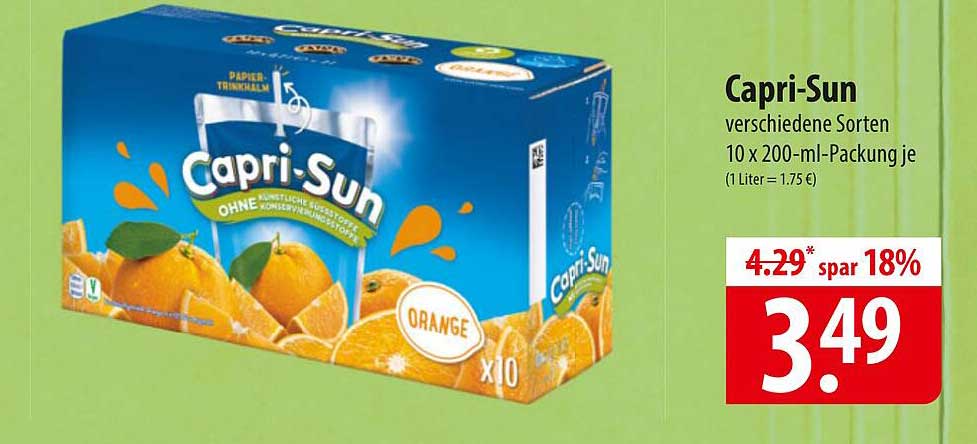 Capri-Sun verschiedene Sorten 10 x 200-ml-Packung je